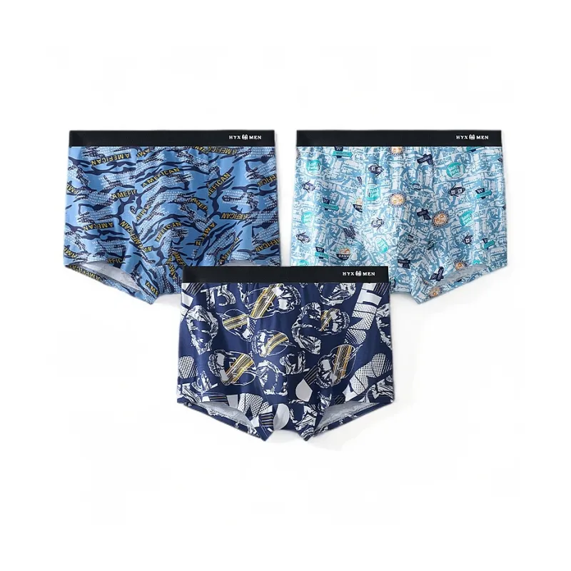 H YXIANG Underpants Men's Combo Set-6