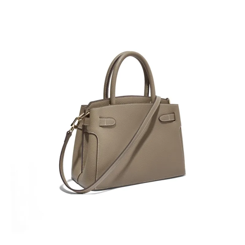 BELLE Cow Leather Handbag Medium Size Women's-4