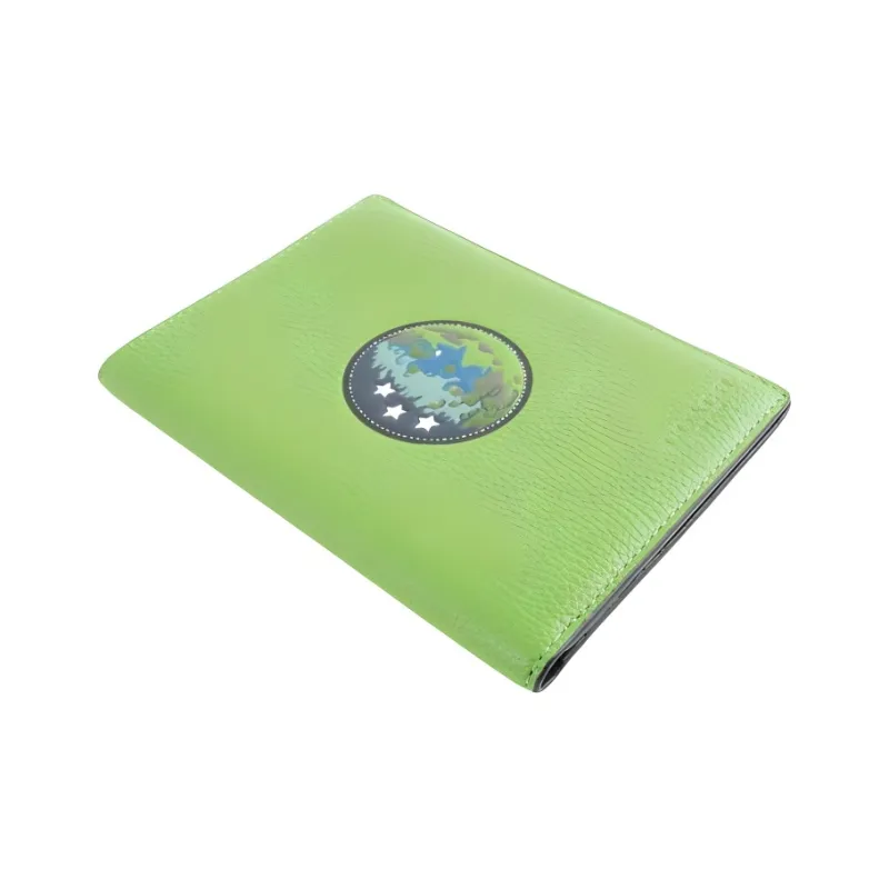 COACH Leather Passport Holder Mini Unisex Green-2