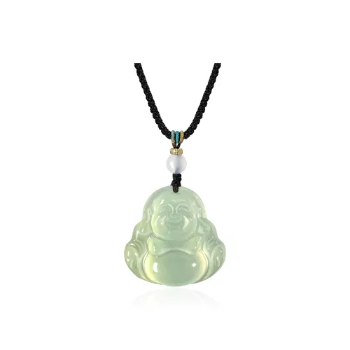 JIAOSHIYU Natural Serpentine Jade Necklaces Unisex