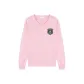 Cherry Blossom Pink Sweater Knitted Fabric Cardigan+S Letter Badge