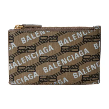 Balenciaga Calfskin Card Holder Card Holder Women's Beige