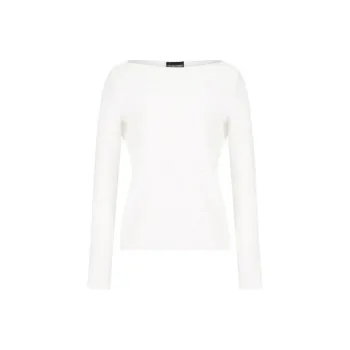 EMPORIO ARMANI Stretch Jacquard Nylon Jersey Boat neck Jumper
