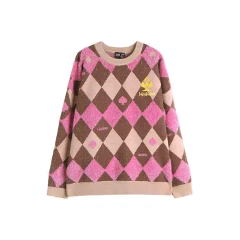 LALABOBO Knitwear Women's Multicolor Diamond Pattern