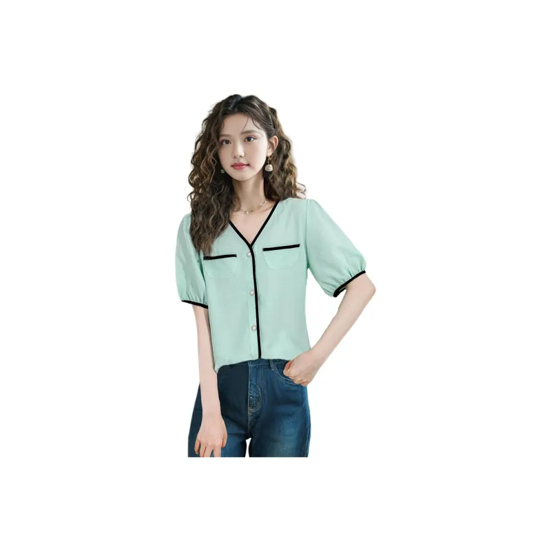 Wbwq Chiffon Shirts Women's Multiple Colors-7