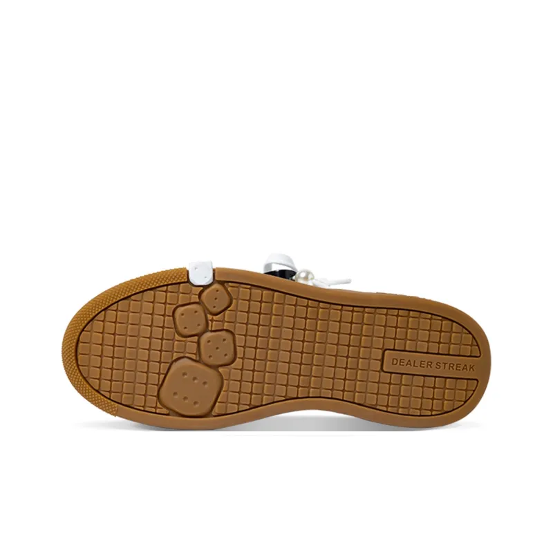 DEALER STREAK Anti-Slip And Wear-Resistant Breathable Low-Top Skateboard Shoes Unisex White-6