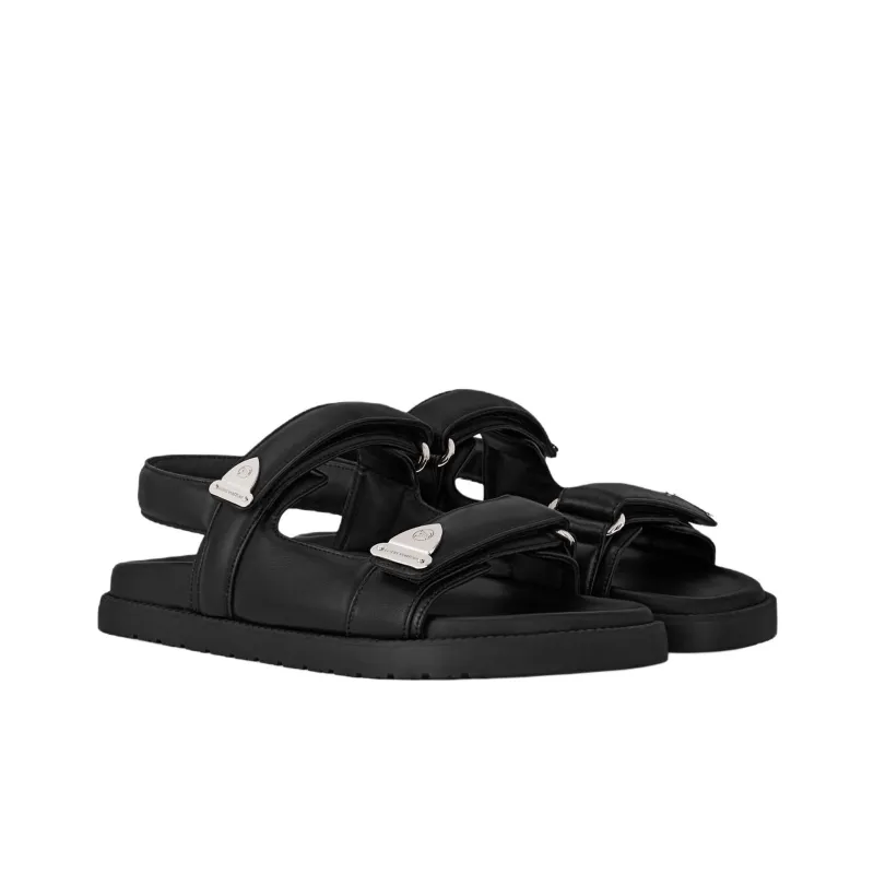 LOUIS VUITTON Sunset Comfort One Strap Sandals Women's Black-2