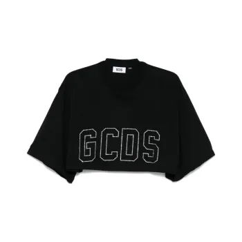 GCDS Bling Cropped Jersey Top