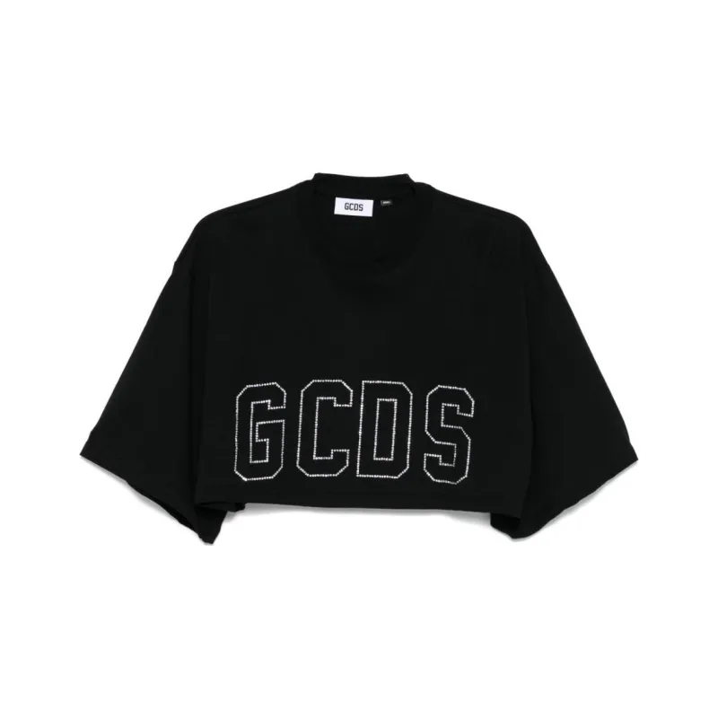 GCDS Bling Cropped Jersey Top-0