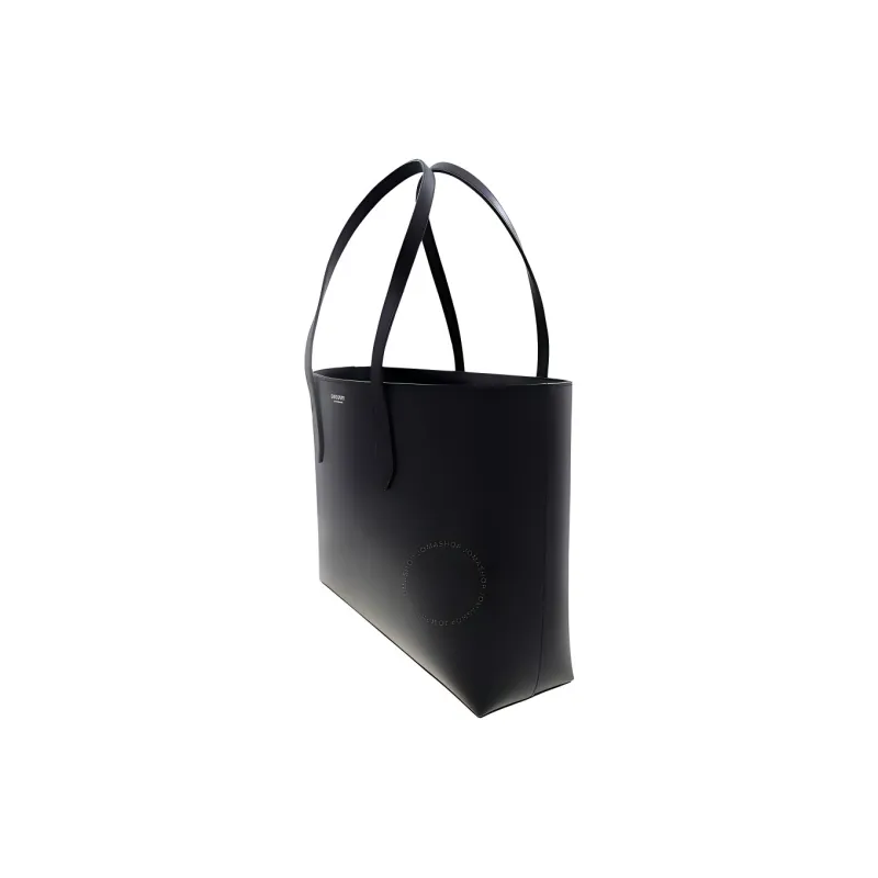 Burberry Leather Tote Bag, Shopping Bag, Shoulder Bag Medium Size Women's Black-2