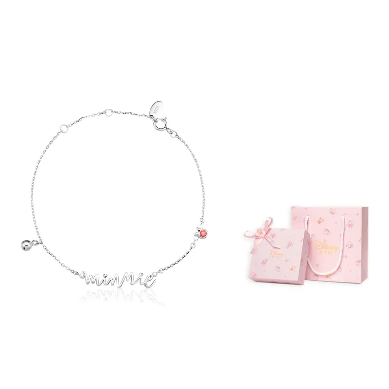 Disney Minnie Series S925 Silver Adjustable Bracelet Women's-6