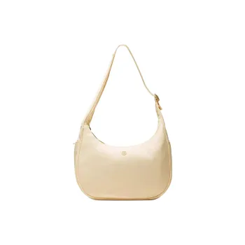 Lululemon Nylon Handbag, Shoulder Bag Regular Women's Cream Yellow