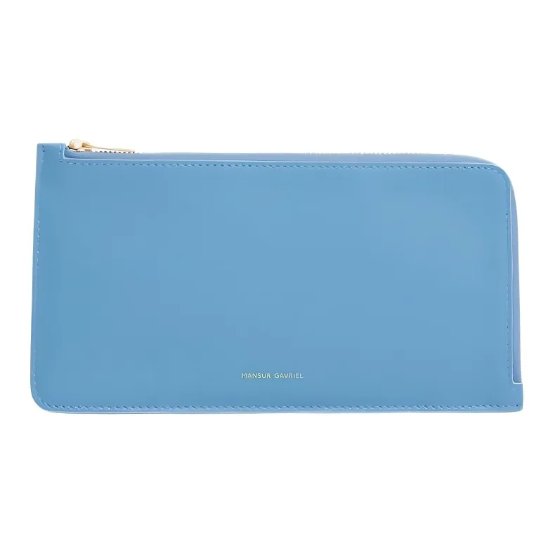 MANSUR GAVRIEL Calfskin Card Holder Large Size Women's Lake Blue-0