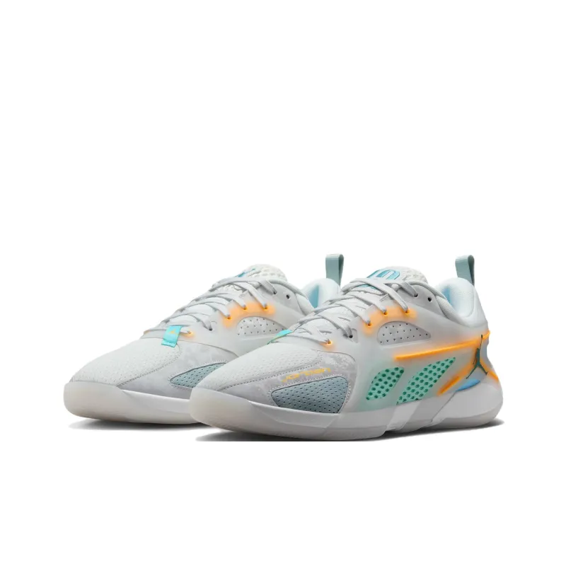 Jordan Heir Collection Cushioning Abrasion Resistant Breathable Low Top Basketball Shoes Men's Gray-2