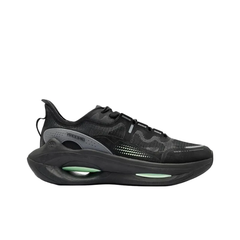 QIAODAN Star Anti Slip Wear Resistant Low Top Casual Shoes Men's Black-1