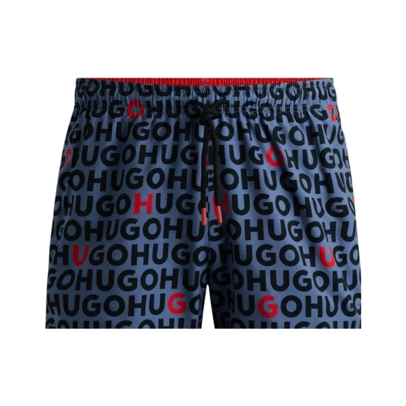 HUGO BOSS Logo Print Swim Shorts-1