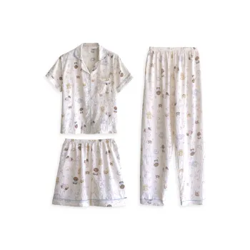 XIAFENYAN Pajama Set Women's Apricot