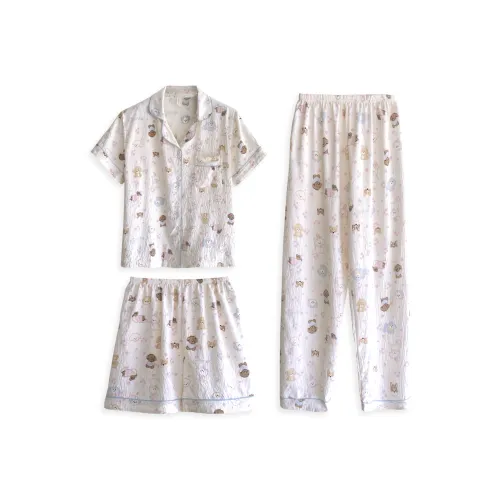 XIAFENYAN Pajama Set Women's Apricot