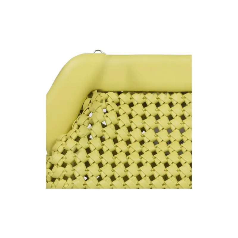 THEMOIRE Bios Nappa Leather Clutch Regular Women's Kiwi Yellow-3
