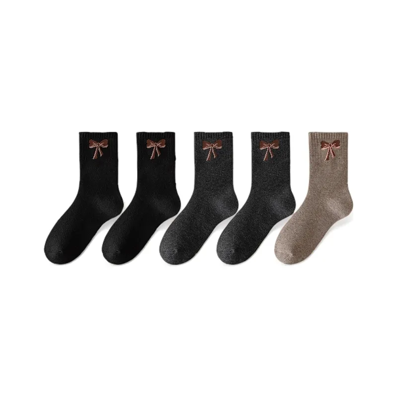 H YXIANG Mid Calf Socks Women's Combo Set-22