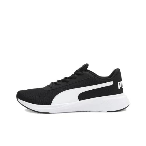 PUMA Night Runner V2 Anti Slip Wear Resistant Low Top Running Shoes Men's Black White
