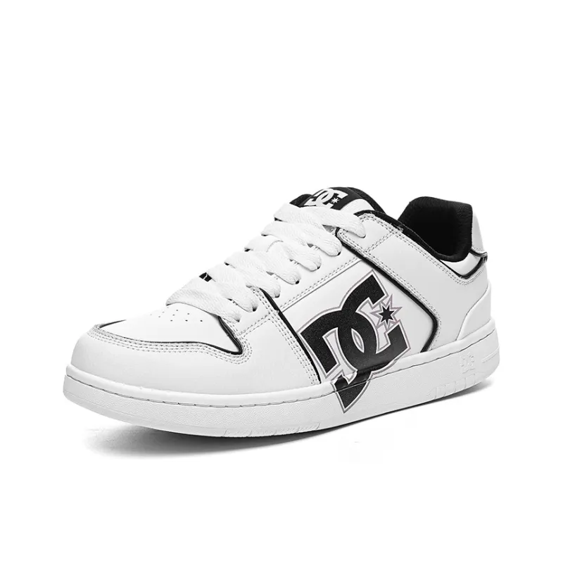DC Shoes Coverage Slip Resistant, Abrasion Resistant, Height Increasing Low Top Skateboard Shoes Unisex White/Black-1