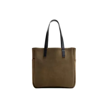 ZARA Suede Tote Bag, Shopping Bag, Shoulder Bag Men's Green