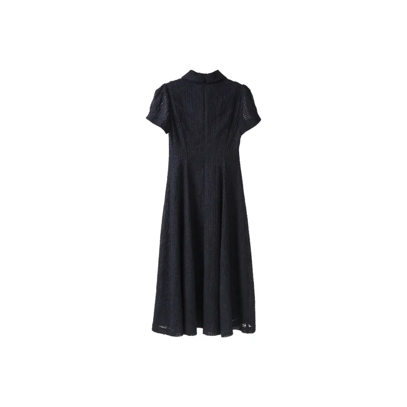 Fstudio Short Sleeved Dress Women's Navy Blue-2