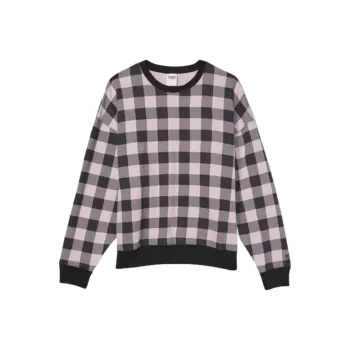 Victoria's Secret T Shirt Women's Black White Plaid