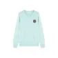 Aqua Blue Sweater Knitted Fabric Cardigan+S Letter Badge