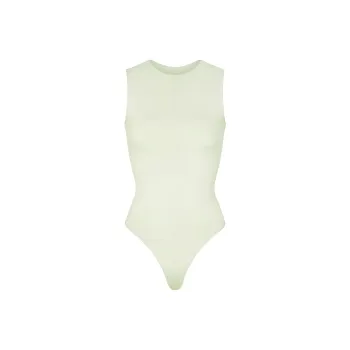 SKIMS ESSENTIAL CREW NECK SLEEVELESS BODYSUIT Bodysuits Women's Pistachio/Happy Fruit