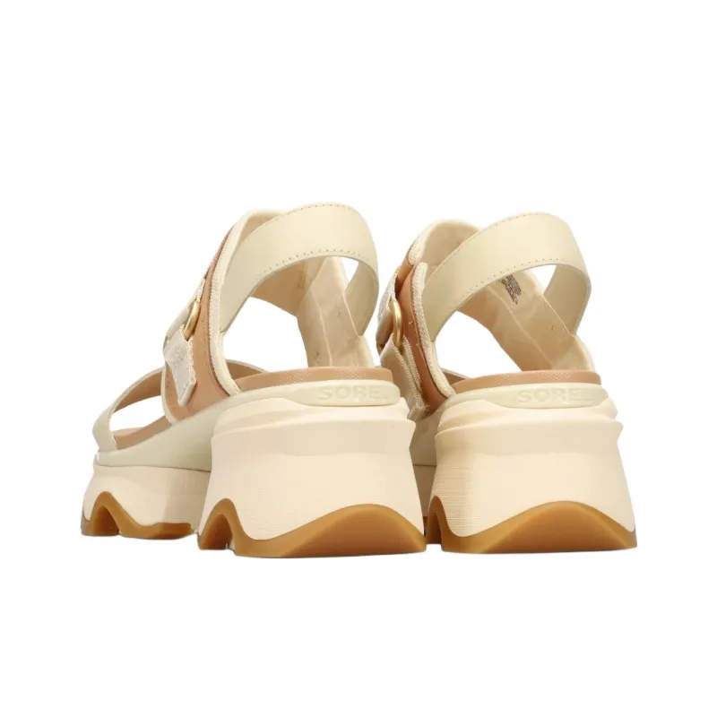 SOREL Kinetic Impact One Strap Sandals 8cm Women's White-3