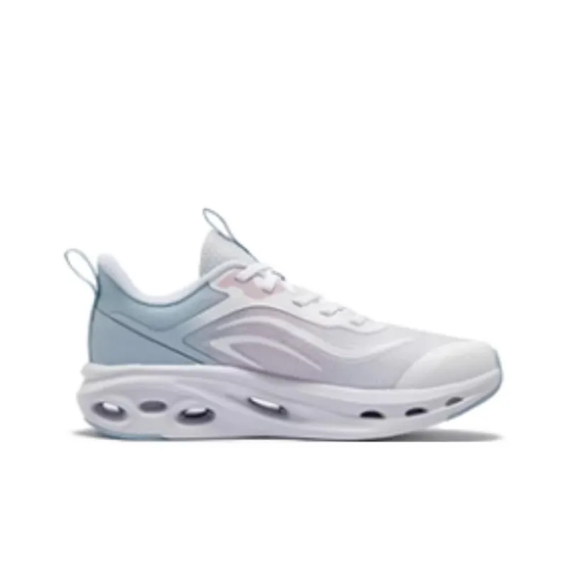 361° Type Cushioning, Wear Resistant Low Top Running Shoes Women's White Pink Blue-1