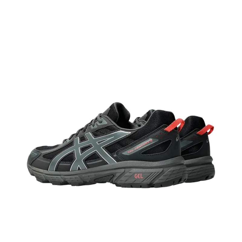 Asics Gel Venture 6 Cushioning, Wear Resistant Low Top Running Shoes Unisex Black Green-4