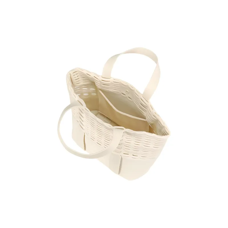 ISSEY MIYAKE Polyester Tote Bag, Shopping Bag, Handbag Women's White-2