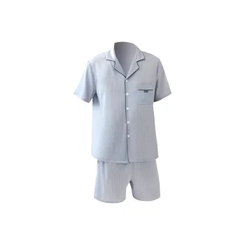 Urban Beauty Pajama Set Men's Gray Blue