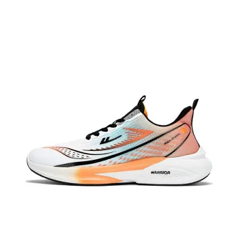 Warrior Low Top Running Shoes Men's White Lake Blue Orange