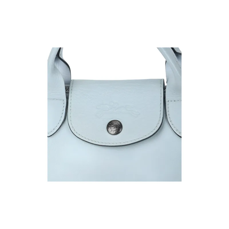 LONGCHAMP Sheepskin Short Handle Dumpling Bag, Shoulder Bag, Crossbody Bag, Handbag Mini Women's Sky Blue-6
