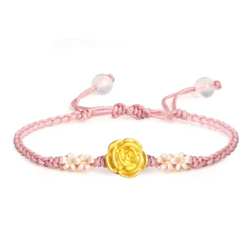 Lao Feng Xiang Rose Whispers Solid Gold Priced In Gram Gold Bracelet Women's