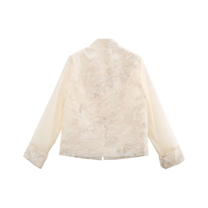 A Paradise For Awakening Cropped Coat Women's Apricot-1