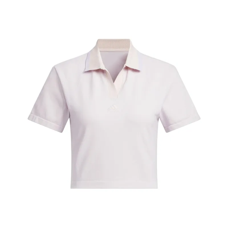 Adidas SEAMLESS POLO SHIRT Polo Shirt Women's Purple Pink-0