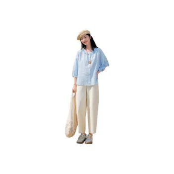 Fragment Shirt Women's Blue White