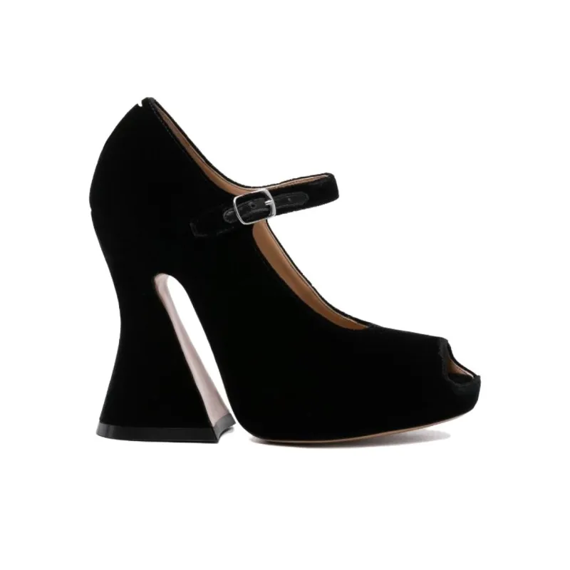 Maison Margiela Spool Heel High Heels Women's Black-1
