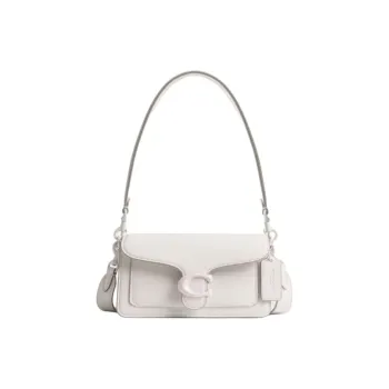 COACH Tabby Cow Leather One Shoulder Handbag Trumpets Women's Chalk White