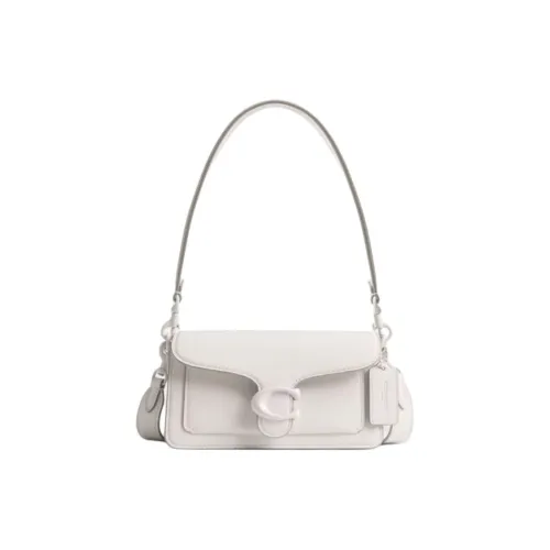 COACH Tabby Cow Leather One Shoulder Handbag Trumpets Women's Chalk White