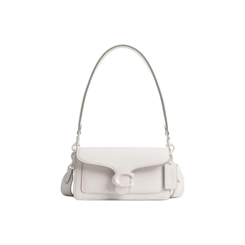 COACH Tabby Cow Leather Crossbody One Shoulder Handbag Trumpets Women's Chalk White-0