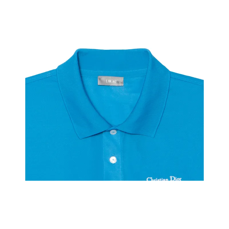 DIOR SS24 Polo Shirt Men's Blue-5