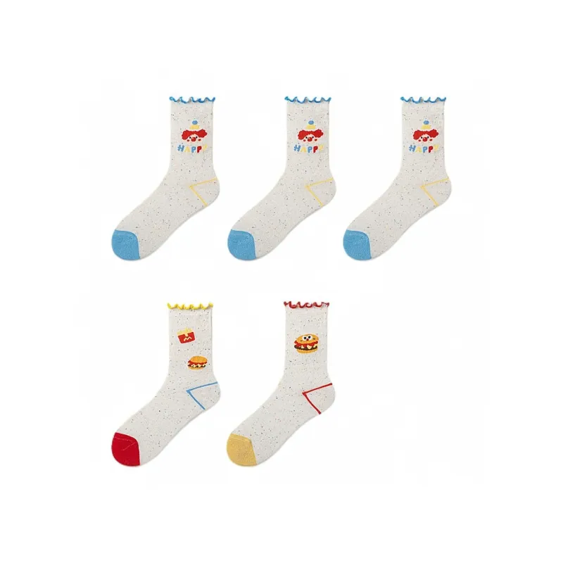 H YXIANG Mid Calf Socks Women's Combo Set-16