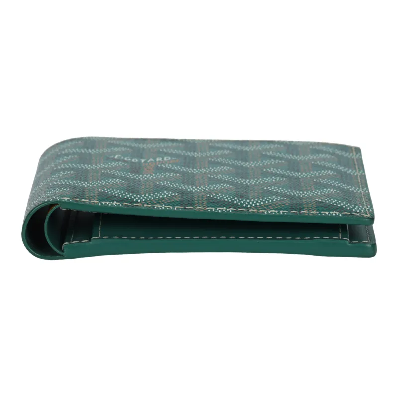 GOYARD SAINT FLORENTIN Canvas With Leather Wallet Unisex Green-3