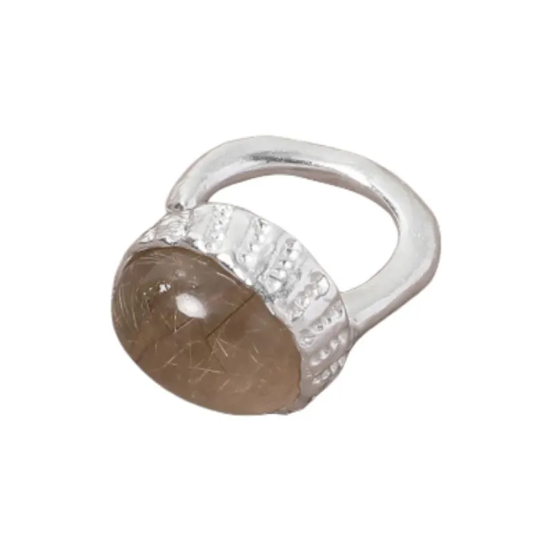 FOUNDRY BOUNDARY 925 Sterling Silver White Gold Plated Rings Unisex Multicolor-0
